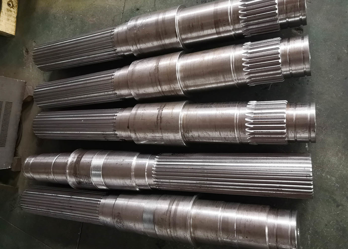 42CrMo Forged Steel Involute Spline Shaft Spline Hobbing For Coal Mining Equipment